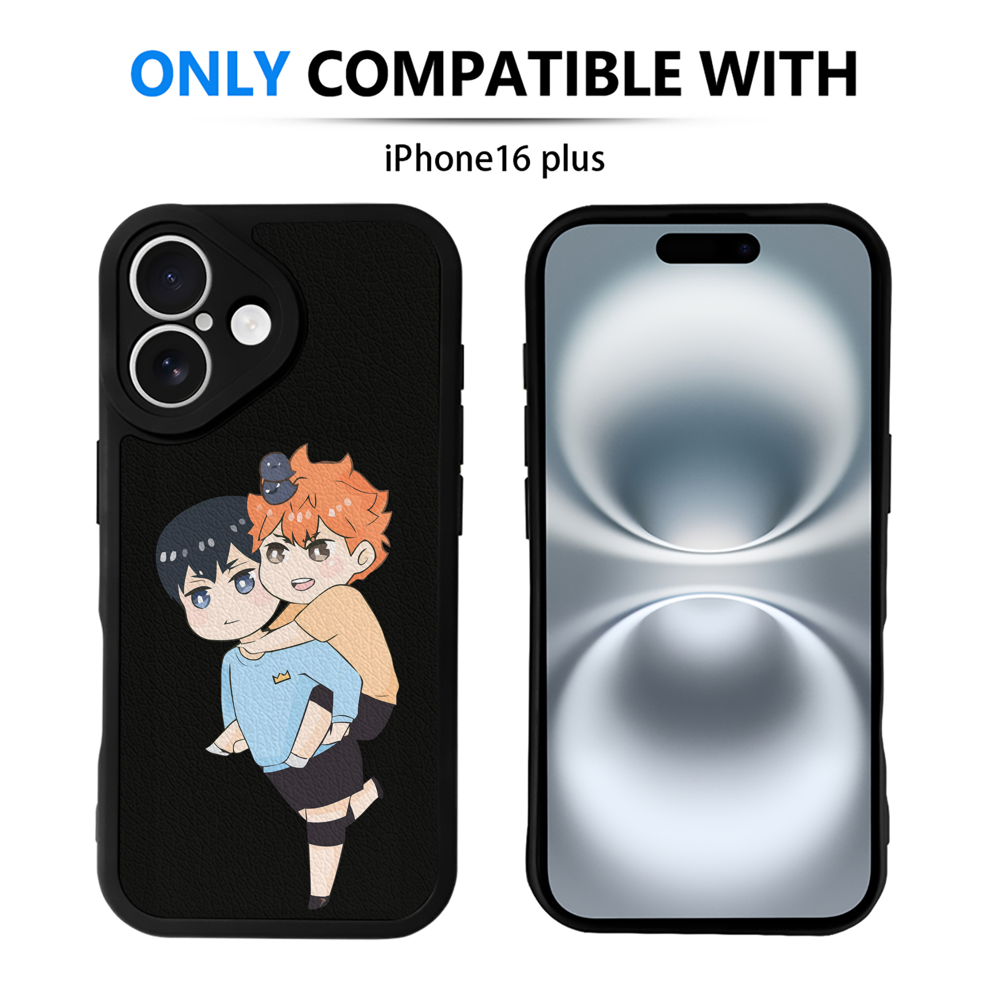 （画像用） ハイキュー!! Haikyu!! 【iPhone 16シリーズ対応】シリコンスマホケース（レザー調） 材質：シリコン